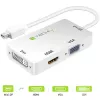 Techly adapter 3 in 1 Mini DisplayPort (Thunderbolt) naar HDMI / DVI / VGA IADAP MDP-COMBOF12