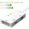 Techly adapter 3 in 1 Mini DisplayPort (Thunderbolt) naar HDMI / DVI / VGA IADAP MDP-COMBOF12