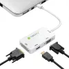 Techly adapter 3 in 1 Mini DisplayPort (Thunderbolt) naar HDMI / DVI / VGA IADAP MDP-COMBOF12