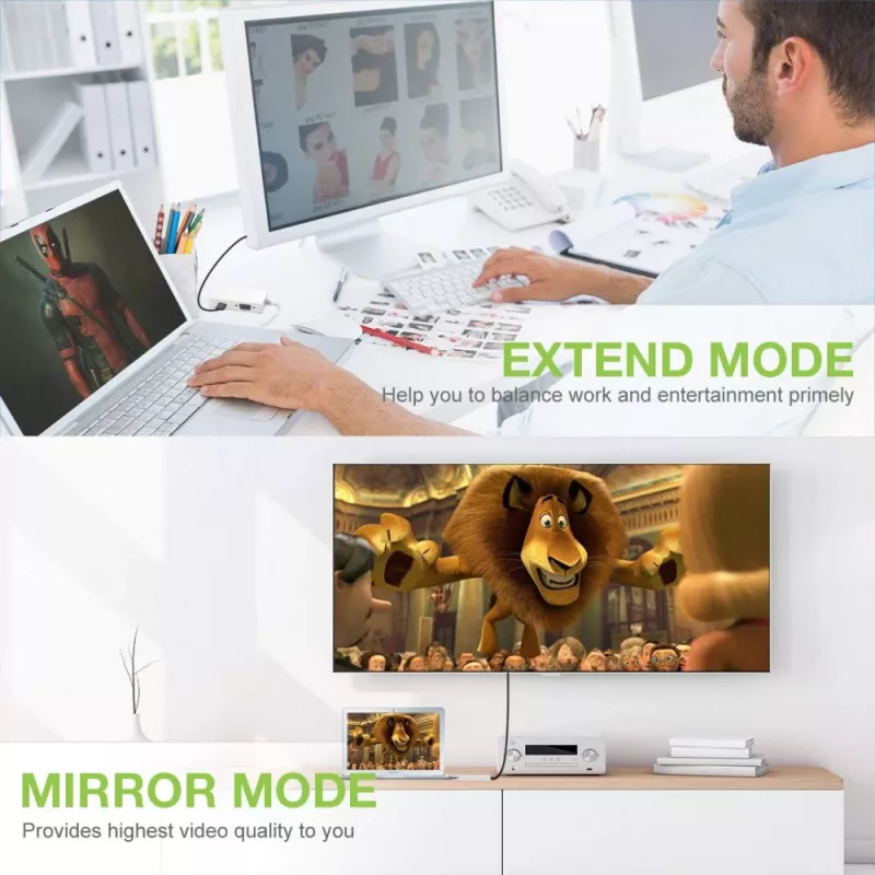 Techly adapter 3 in 1 Mini DisplayPort (Thunderbolt) naar HDMI / DVI / VGA IADAP MDP-COMBOF12