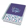 Schrijfnotitieboek Sigel Jolie JN617 A5 120 blad blauw groen roze violet wit