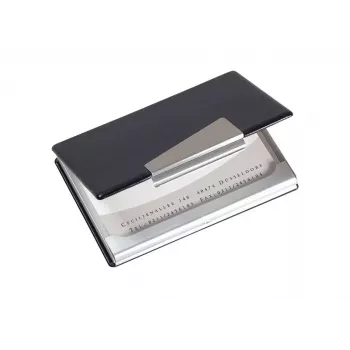 Visitekaartjeshouder Sigel VZ131 aluminium zwart zilver
