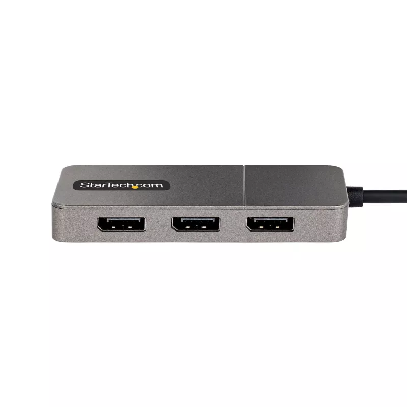 StarTech.com 3-poorts USB-C multi-monitor adapter, USB Type-C naar 3x DisplayPort 1.4 MST-hub, triple 4K 60Hz DP laptop display extender / splitter, HDR, extra lange ingebouwde kabel - alleen Windows