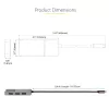 StarTech.com 3-poorts USB-C multi-monitor adapter, USB Type-C naar 3x DisplayPort 1.4 MST-hub, triple 4K 60Hz DP laptop display extender / splitter, HDR, extra lange ingebouwde kabel - alleen Windows