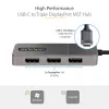 StarTech.com 3-poorts USB-C multi-monitor adapter, USB Type-C naar 3x DisplayPort 1.4 MST-hub, triple 4K 60Hz DP laptop display extender / splitter, HDR, extra lange ingebouwde kabel - alleen Windows