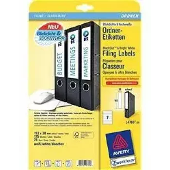 Printeretiketten Avery L4760-25 wit