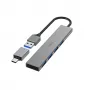 Hama 00200141 Interface-hub USB 3.2 Gen 1 (3.1 Gen 1) Type-A 5000 Mbit/s Grijs