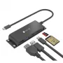 Techly IADAP-USBC-935 Laptop-dockingstation/poortreplicator Bekabeld USB 3.2 Gen 1 (3.1 Gen 1) Type-C Zwart