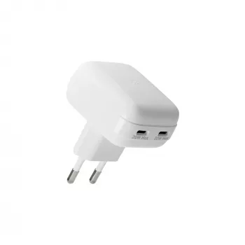 Wandlader d bramante re-charge Pro EU plat 2×USB-C 20W wit (indoor)