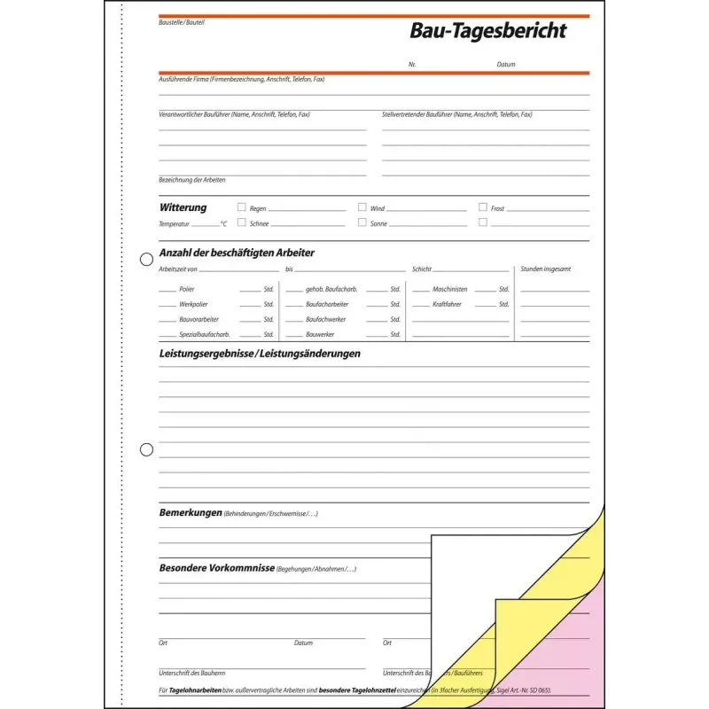 Bedrijfsformulier Sigel SD063 groen A4 120 vel