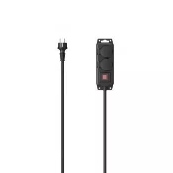 Hama 00223062 stroomverlenging 2 m 2 AC-stopcontacten outdoor zwart
