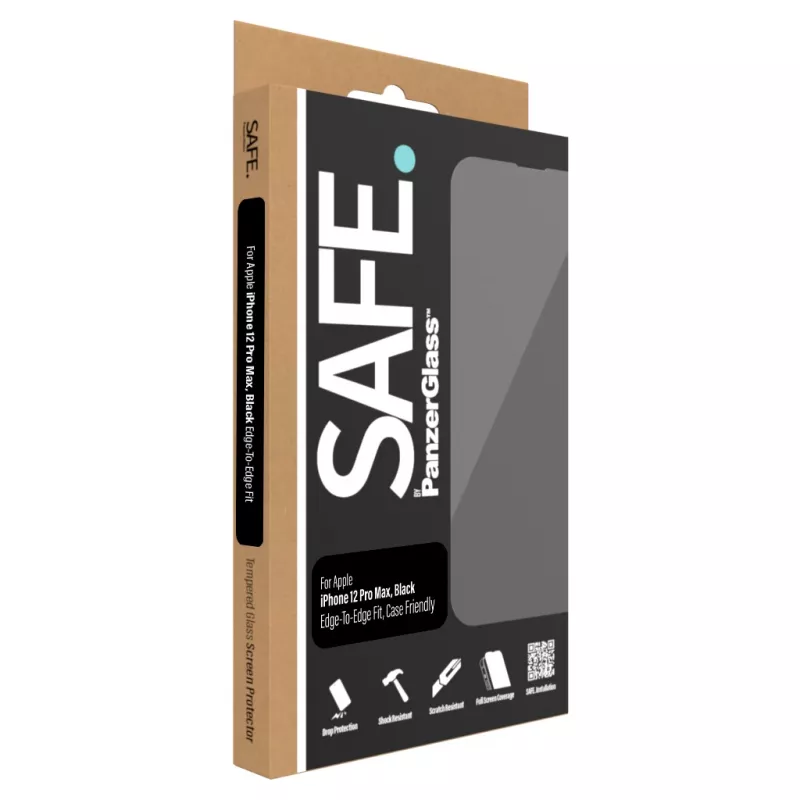 Beeldschermbeschermfolie PanzerGlass SAFE. by ® Apple iPhone 12 Pro Max randloos kras- en stootvast