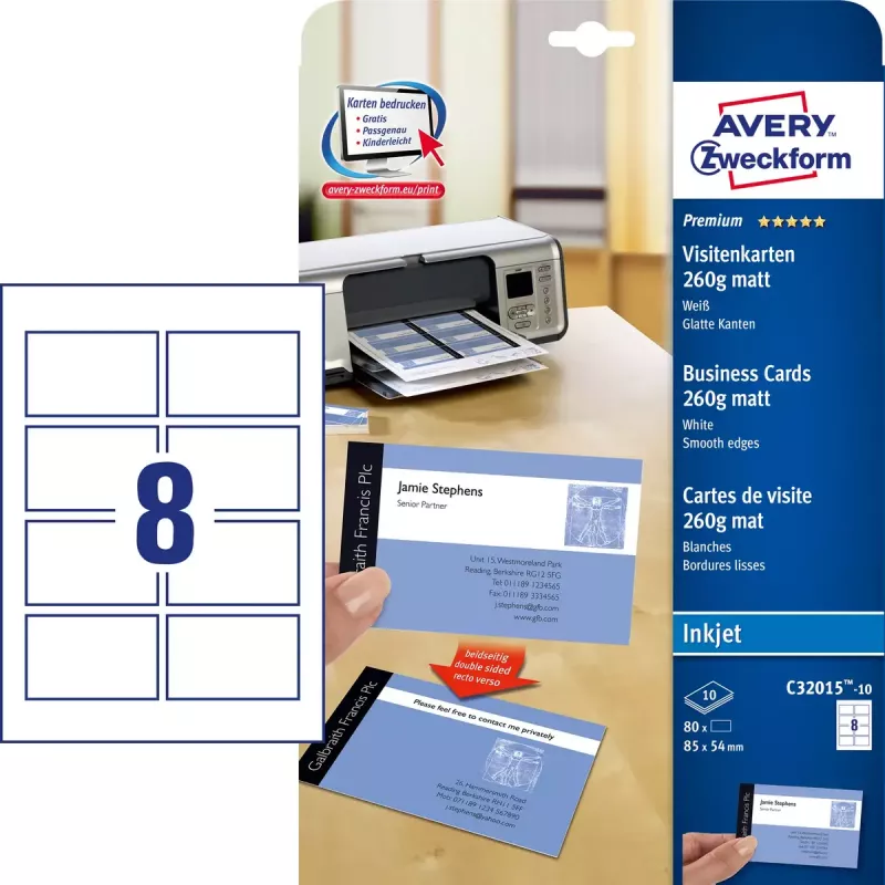 Visitekaartjespapier Avery C32015-10