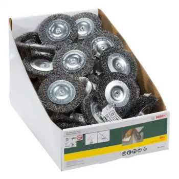 Bosch stalen draad schijfborstel voor boormachines, 75 x 10 mm, 6 mm schacht (2607017120)