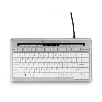 BakkerElkhuizen S-board 840 US Qwerty, Tenkeyless (80 - 87%), bedraad, USB, scissor-toetsenbordschakelaars, QWERTY, lichtgrijs, wit