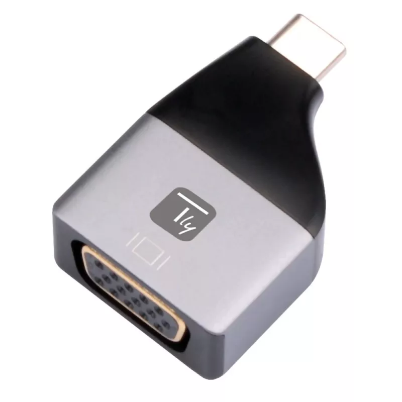 Techly IADAP USBC-VGAC USB-grafische adapter 1920 x 1200 pixels zwart, zilver