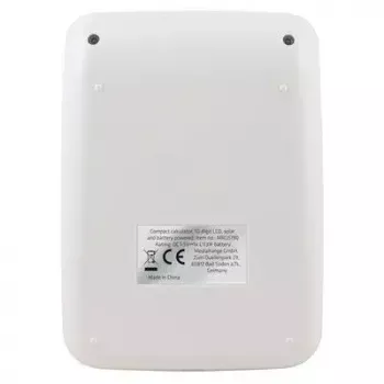 MediaRange MROS190 tafelrekenmachine Basic 10 cijfers batterij zonne-energie zwart wit