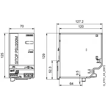Siemens 6EP1333-3BA10 voeding binnen meerkleurig