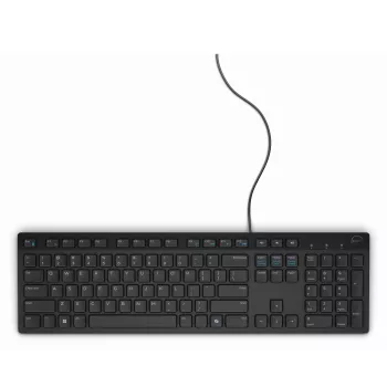 DELL bedrade toetsenbord – KB216 – Spaans (QWERTY) – zwart, full-size (100%), bedraad, USB, QWERTY, zwart