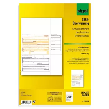 Bedrijfsformulier Sigel ZV572