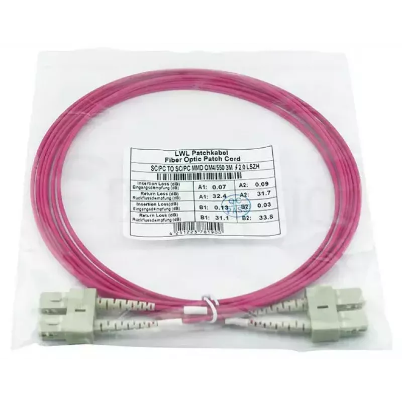 Glasvezelkabel BlueOptics SFP3232FU0.5MK 0,5 m SC OM4