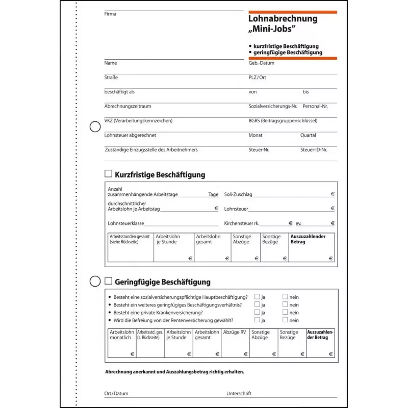 Bedrijfsformulier Sigel LO519