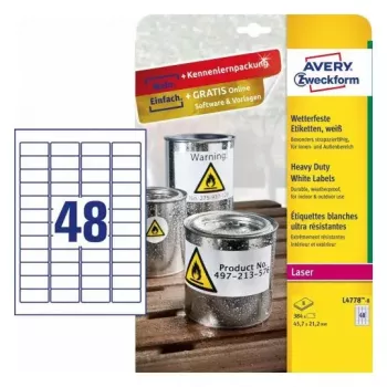 Zelfklevend printeretiket AVERY L4778-8