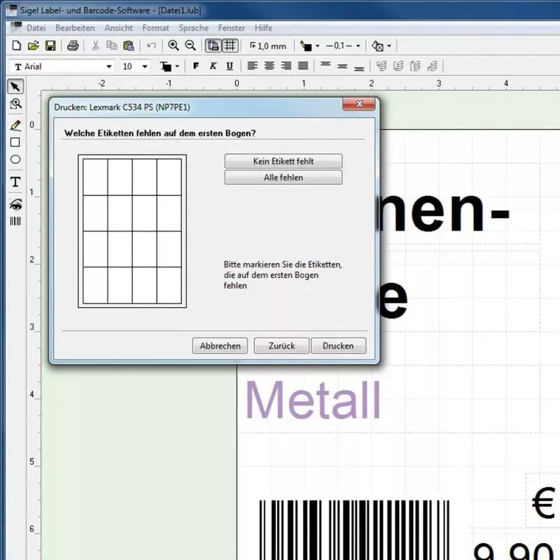 Niet-klevende printeretiketten Sigel LP715