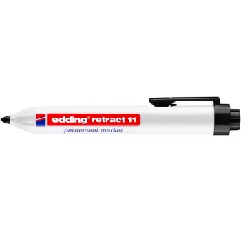 Permanente marker Edding Retract 11 ronde punt zwart