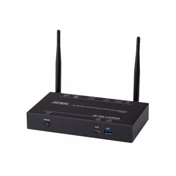 ATEN 4K draadloze presentatieswitch quad view desktop zwart