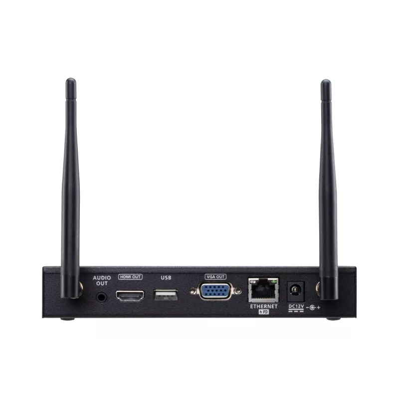 ATEN 4K draadloze presentatieswitch quad view desktop zwart