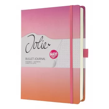 Schrijfboek Sigel Jolie JB103 A5+ 100 blad oranje roze