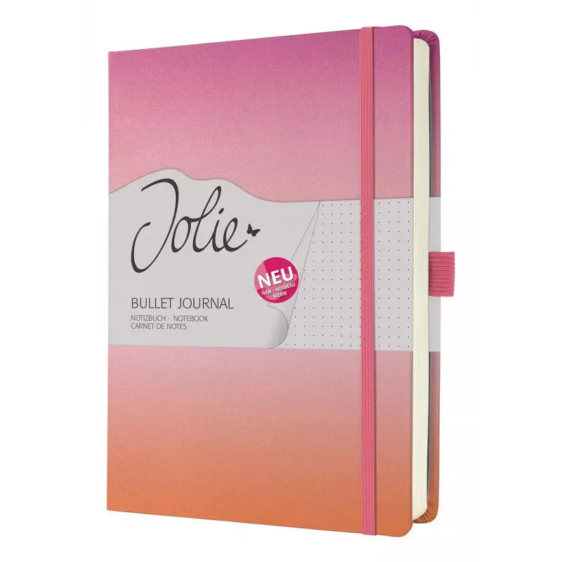 Schrijfboek Sigel Jolie JB103 A5+ 100 blad oranje roze