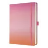 Schrijfboek Sigel Jolie JB103 A5+ 100 blad oranje roze