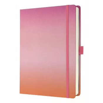 Schrijfboek Sigel Jolie JB103 A5+ 100 blad oranje roze