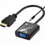 Techly kabeladapter converter HDMI naar VGA met audio-jackplug