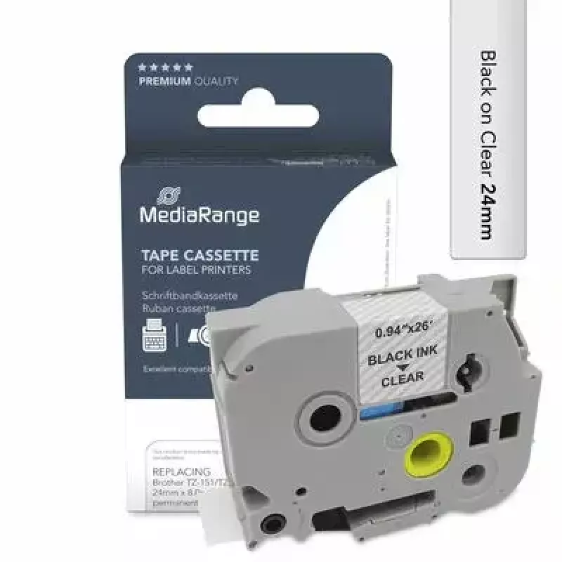 Etiketteerband MediaRange MRBTZ151 compatibel met Brother TZ-151
