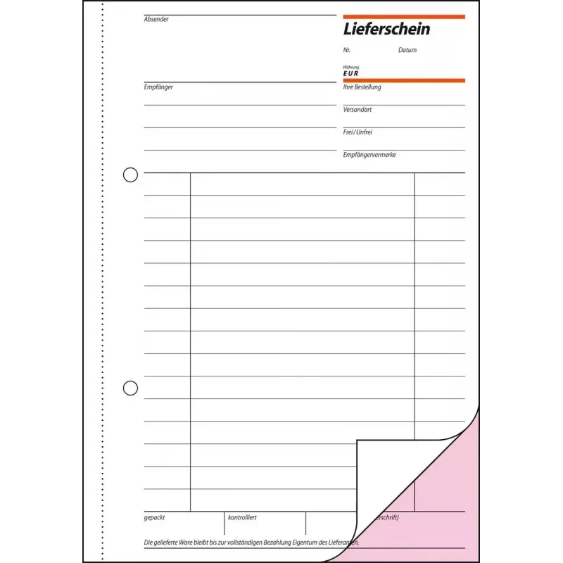 Bedrijfsformulier Sigel LI525 A5 roze wit