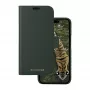 Folio-hoes dbramante1928 New York voor iPhone 15 Pro, effen groen, 3 kaartvakken
