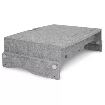 BakkerElkhuizen Q-riser 110 Circular 76,2 cm bureauverhoger grijs