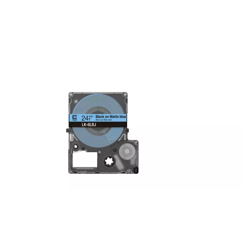 Labeltape Epson LK-6LBJ zwart blauw thermotransfer 2,4 cm
