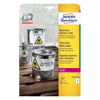 Zelfklevende etiketten Avery L4715-20 afgeronde rechthoek