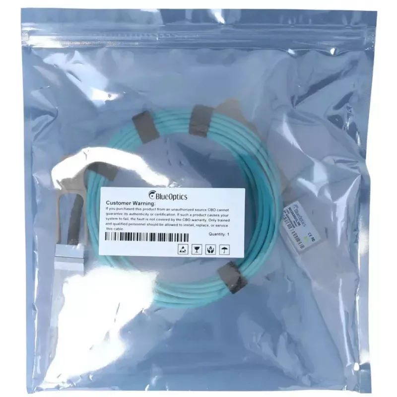 InfiniBand-kabel BlueOptics UACC-AOC-QSFP28-15M-BO QSFP28 QSFP28 15m turquoise