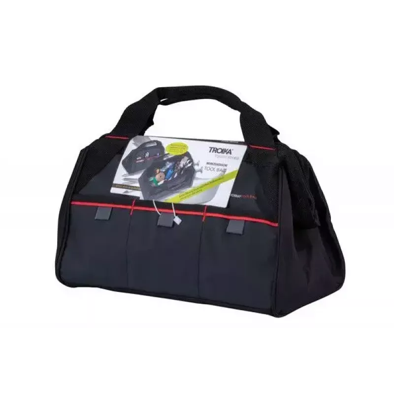 Gereedschapstas TROIKA TBG30/BK zwart rood tarpaulin