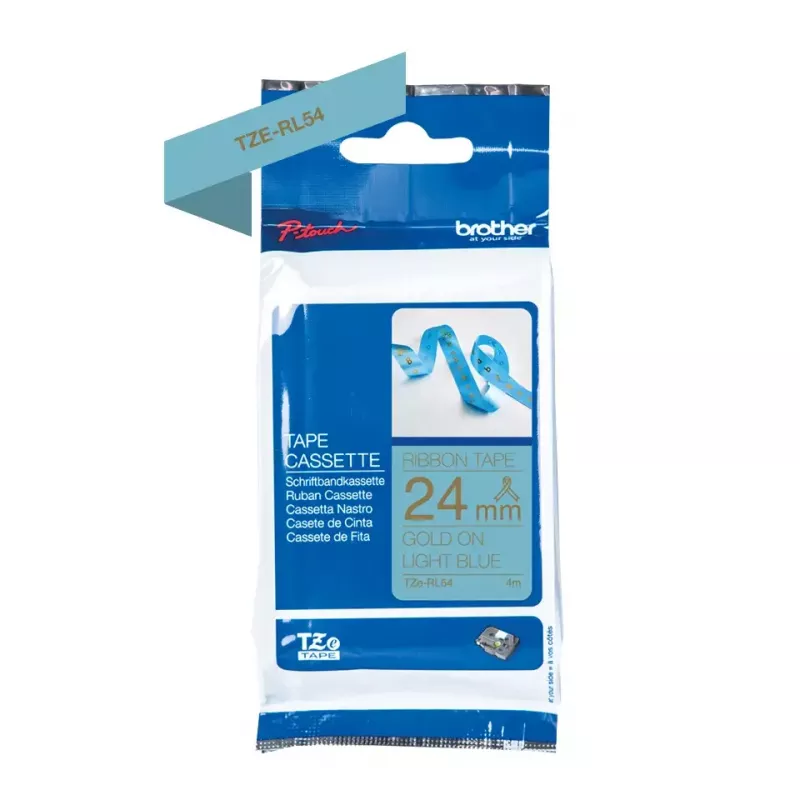 Brother TZE-RL54 labelprinterband goud op blauw