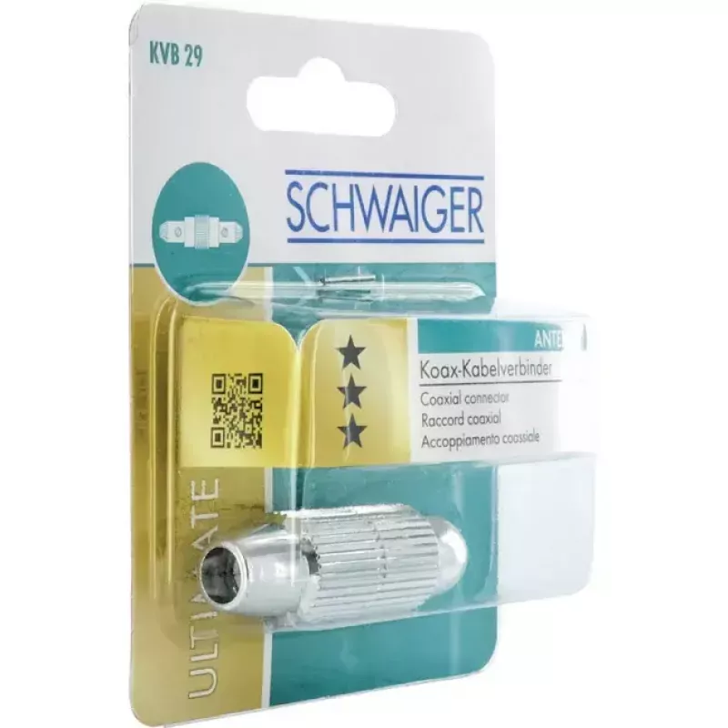 Coaxiale connector Schwaiger KVB29 531 zilver metaal kunststof