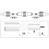 Coaxiale connector Schwaiger KVB29 531 zilver metaal kunststof
