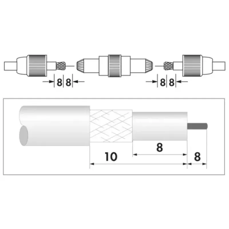 Coaxiale connector Schwaiger KVB29 531 zilver metaal kunststof