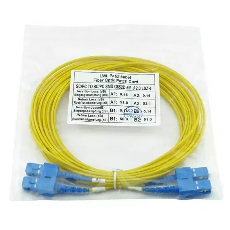 BlueOptics SFP3232BU5MK InfiniBand glasvezelkabel 5 m SC geel
