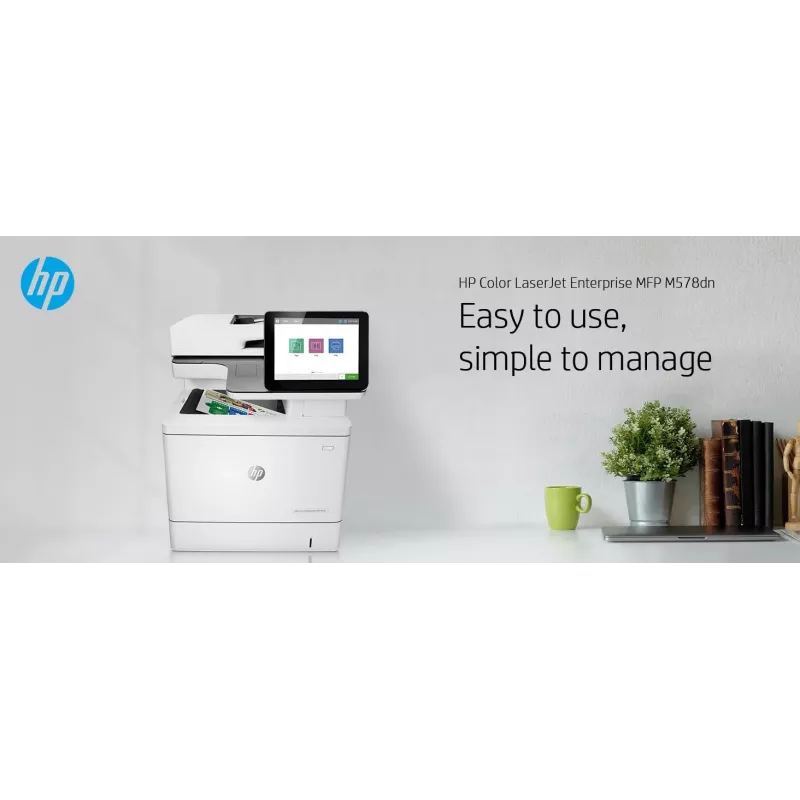 HP Color LaserJet Enterprise MFP M578dn, laser, kleurendruk, 1200 x 1200 DPI, A4, direct printen, wit